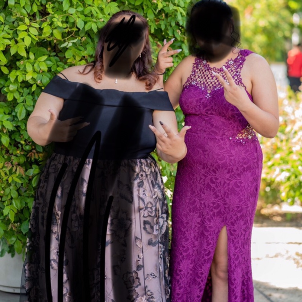A purple prom dress